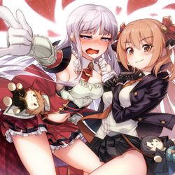 This is a pixiv picture whose title is 霧切さんとノゾミ（中の人ネタ）(commission).