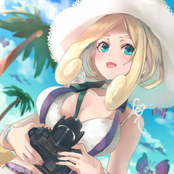 This is a pixiv picture whose title is 【シャッターチャンス！！】水着ビオラさん(*'ω'*).