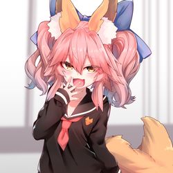 This is a pixiv picture whose title is メスガキキャス狐.