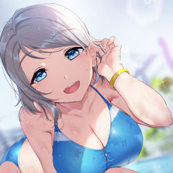This is a pixiv picture whose title is 一緒に泳ご？.