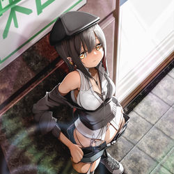 This is a pixiv picture whose title is Skeb(夜道少女).