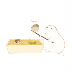 This is a pixiv picture whose title is わらびとしろくま.