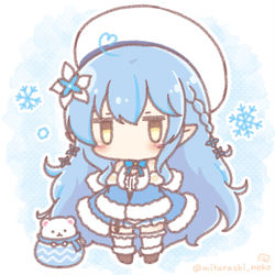 This is a pixiv picture whose title is 雪花ラミィちゃん.
