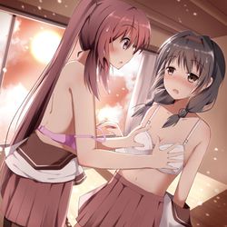 This is a pixiv picture whose title is touchable.
