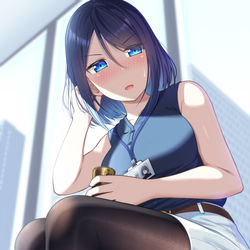 This is a pixiv picture whose title is 昨日はすみません…先輩が見ていたものがその….