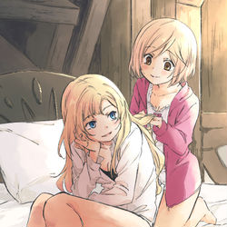This is a pixiv picture whose title is ジタゼタ擬似姉妹.