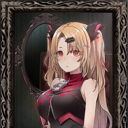 This is a pixiv picture whose title is とある朽ちた館から、館の主と思われる肖像画が発見された。しかし-.