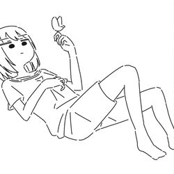 This is a pixiv picture whose title is 蝶.