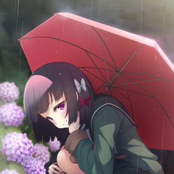 This is a pixiv picture whose title is 雨.