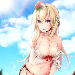 This is a pixiv picture whose title is 水着ウォースパイト.