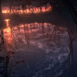 This is a pixiv picture whose title is 霞夜の火萤.