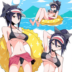 This is a pixiv picture whose title is 海水浴の術.