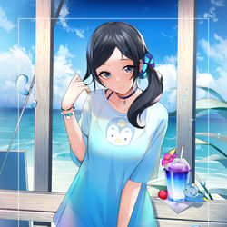 This is a pixiv picture whose title is 💙.