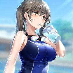 This is a pixiv picture whose title is 水泳部JKさん.