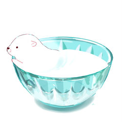 This is a pixiv picture whose title is しろくまヨーグルト.