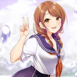 This is a pixiv picture whose title is 【169】セーラー服と水着.