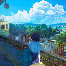 This is a pixiv picture whose title is 道.