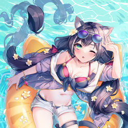 This is a pixiv picture whose title is 水着キャル.