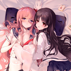 This is a pixiv picture whose title is 天才少女麻将.
