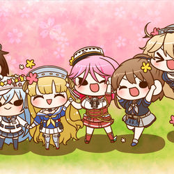 This is a pixiv picture whose title is 【艦これ】雪風がお届け改二【7周年記念】.