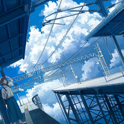 This is a pixiv picture whose title is 天ノ駅.