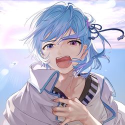 This is a pixiv picture whose title is 地球最後のそら.