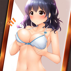 This is a pixiv picture whose title is ３か月前に買った下着がもう窮屈になってきたＪＫちゃんは成長期.