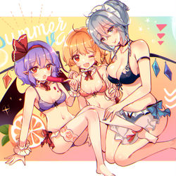 This is a pixiv picture whose title is 水着紅魔館⛱⛱.
