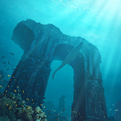 This is a pixiv picture whose title is 「モササウルス」.