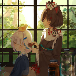 This is a pixiv picture whose title is 白と陽光.