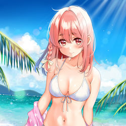 This is a pixiv picture whose title is 墨ちゃん水着.