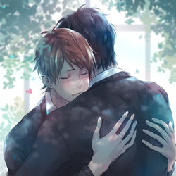 This is a pixiv picture whose title is ヤリチン☆ビッチ部 ~ 加島と遠野~ 彼らが一緒になればいいのに.