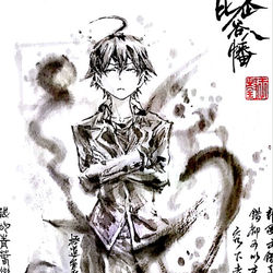 This is a pixiv picture whose title is 【極道畫師】比企谷八幡.