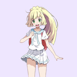 This is a pixiv picture whose title is がんばリーリエ.