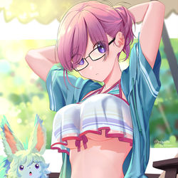 This is a pixiv picture whose title is 水着マシュ.