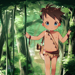 This is a pixiv picture whose title is The first vine swing!.