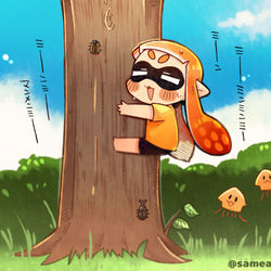 This is a pixiv picture whose title is 今日も元気にミンミンゼミイカちゃん！☀.