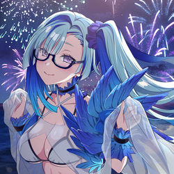 This is a pixiv picture whose title is 水着ブリュンヒルデ.