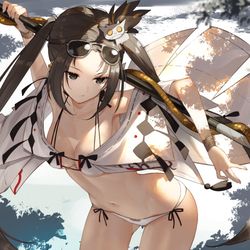 This is a pixiv picture whose title is 水着虞美人.