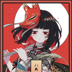 This is a pixiv picture whose title is 八月【ススキに月】.
