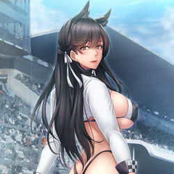 This is a pixiv picture whose title is レースクィーン愛宕.