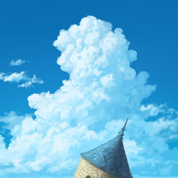 This is a pixiv picture whose title is 「夏の廃墟」.