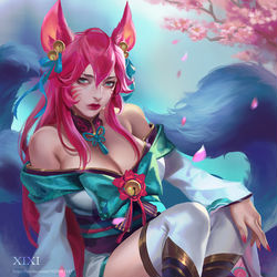 This is a pixiv picture whose title is 灵魂莲华阿狸.