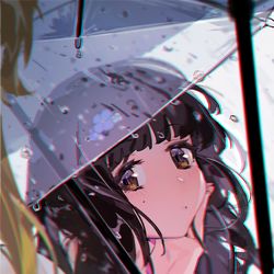 This is a pixiv picture whose title is 下雨天.