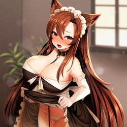This is a pixiv picture whose title is メイド影狼ちゃん.