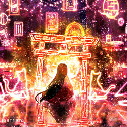 This is a pixiv picture whose title is 電脳巫女.