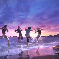 This is a pixiv picture whose title is Sunset Beach.