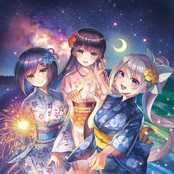 This is a pixiv picture whose title is 【WIXOSS】美兎＆楓＆凛 レベル0.