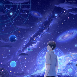 This is a pixiv picture whose title is 星旅.