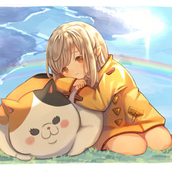 This is a pixiv picture whose title is ララフェル＆猫　他.